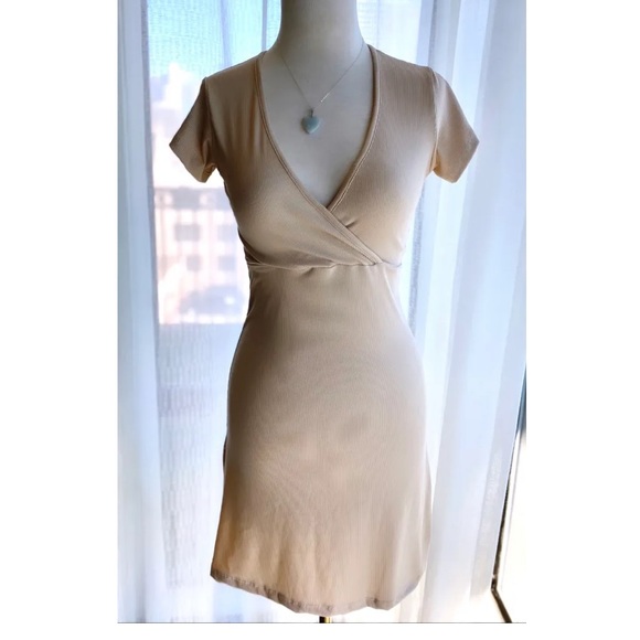 Vneck Mini Overlap Dress - Picture 4 of 5